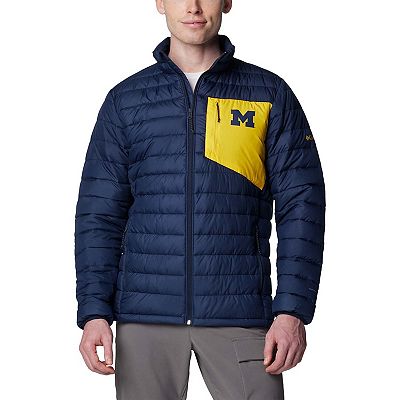 Men's Columbia Navy Michigan Wolverines Double Blitz Omni-Heat