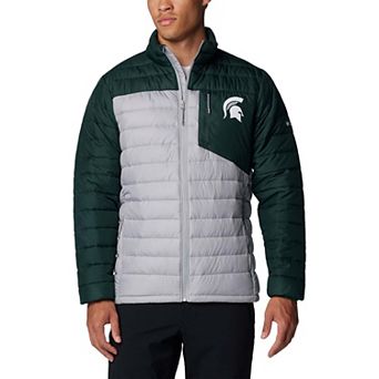 Men's Columbia Gray Michigan State Spartans Double Blitz Omni-Heat Infinity Insulated Full-Zip Jacket