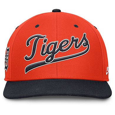 Men's Nike Orange/Navy Detroit Tigers Cooperstown Collection Pro Performance Snapback Hat