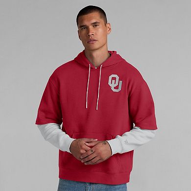 Men's Fanatics Crimson Oklahoma Sooners Sleek Pullover Hoodie