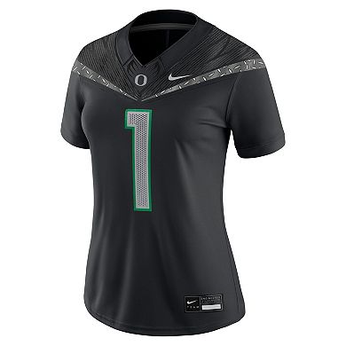 Women's Nike #1 Black Oregon Ducks Game Jersey