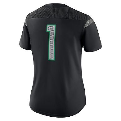 Women's Nike #1 Black Oregon Ducks Game Jersey