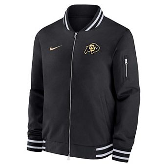 Men's Nike Black Colorado Buffaloes Full-Zip Bomber Jacket