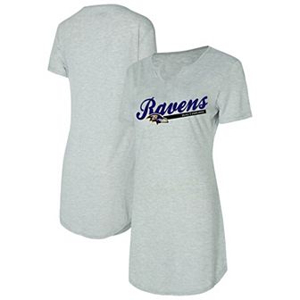 Women's Concepts Sport Gray Baltimore Ravens Petition Knit Nightshirt