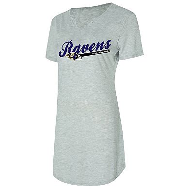 Women's Concepts Sport Gray Baltimore Ravens Petition Knit Nightshirt