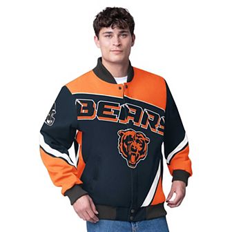 Men's G-III Extreme Navy Chicago Bears Maximum Racing Full-Zip Jacket