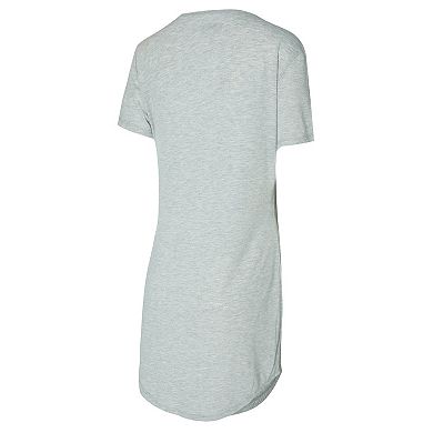 Women's Concepts Sport Gray Carolina Panthers Petition Knit Nightshirt