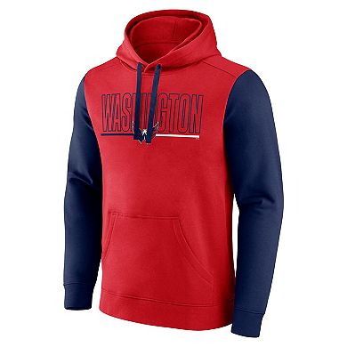 Men's Red Washington Capitals Deliver Fleece Pullover Hoodie