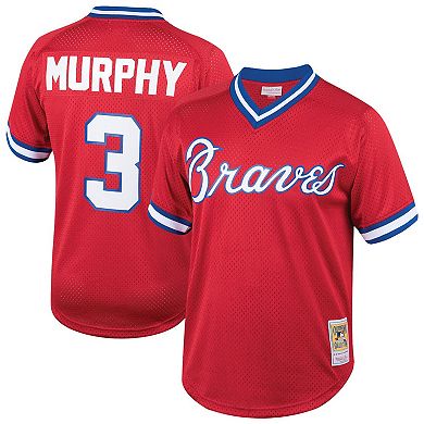 Men's Mitchell & Ness Dale Murphy Red Atlanta Braves Cooperstown Collection Mesh Batting Practice Jersey