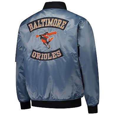 Men's Profile Charcoal Baltimore Orioles Big & Tall Full-Zip Bomber Jacket