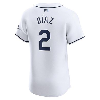 Men's Nike Yandy Diaz White Tampa Bay Rays Home Elite Player Jersey