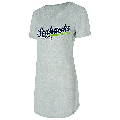 Women's Concepts Sport Gray Seattle Seahawks Petition Knit Nightshirt