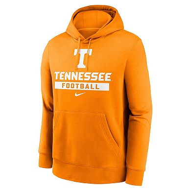 Men's Nike Tennessee Orange Tennessee Volunteers Football Stack Club Fleece Pullover Hoodie