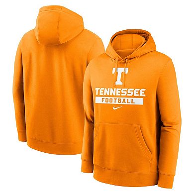 Men's Nike Tennessee Orange Tennessee Volunteers Football Stack Club Fleece Pullover Hoodie