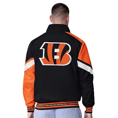 Men's G-III Extreme Black Cincinnati Bengals Strong Arm Reversible Full-Zip Jacket