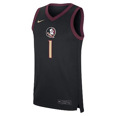 Men's Nike #1 Black Florida State Seminoles Alternate Replica Jersey