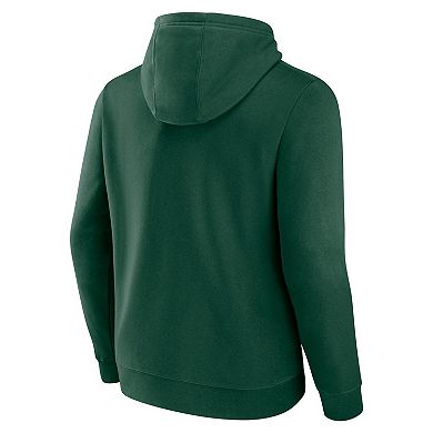 Men's Fanatics Green Miami Hurricanes Arched Logo Pullover Hoodie