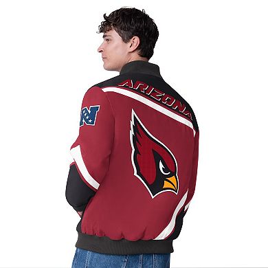 Men's G-III Extreme Cardinal Arizona Cardinals Maximum Racing Full-Snap Jacket