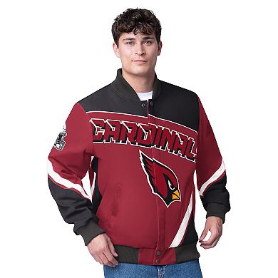 Men's G-III Extreme Cardinal Arizona Cardinals Maximum Racing Full-Snap Jacket