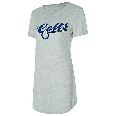 Women's Concepts Sport Gray Indianapolis Colts Petition Knit Nightshirt