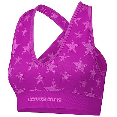 Women's Purple Dallas Cowboys Seamless Bra & Legging Knit Set