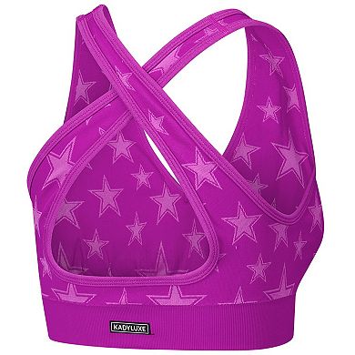 Women's Purple Dallas Cowboys Seamless Bra & Legging Knit Set