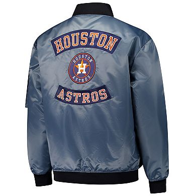 Men's Profile Charcoal Houston Astros Big & Tall Full-Zip Bomber Jacket