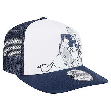 Men's New Era White/Navy Dallas Cowboys Distressed 9FIFTY A-Frame Snapback Hat