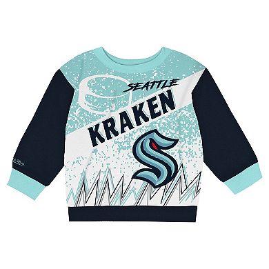 Toddler Mitchell & Ness Seattle Kraken Two-Piece Oversized Block Buster Fleece Sweatshirt & Pants SetSet