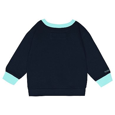 Toddler Mitchell & Ness Seattle Kraken Two-Piece Oversized Block Buster Fleece Sweatshirt & Pants SetSet