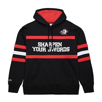 Men's Mitchell & Ness Black Buffalo Sabres Head Coach Slogan Pullover Hoodie