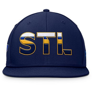 Men's Fanatics Navy St. Louis Blues Authentic Pro Rink Snapback Hat