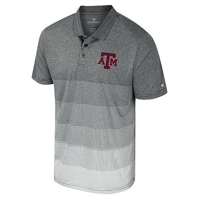 Men's Colosseum Gray Texas A&M Aggies Striped Mesh Polo