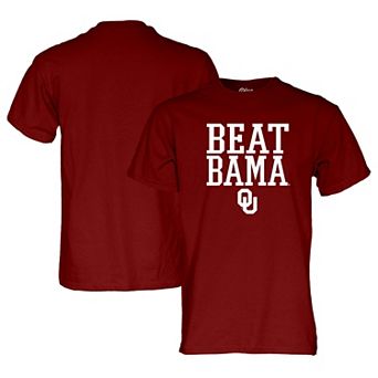 Unisex Blue 84 Crimson Oklahoma Sooners Beat Bama Rally Call T-Shirt