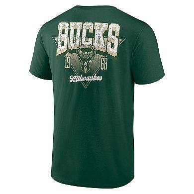 Men's Logo Athletic Hunter Green Milwaukee Bucks Never Over T-Shirt
