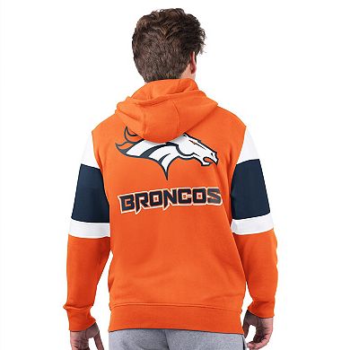 Men's Starter Orange Denver Broncos Extreme Full-Zip Hoodie