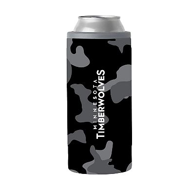 Minnesota Timberwolves 12oz. Black Camo Slim Can Cooler