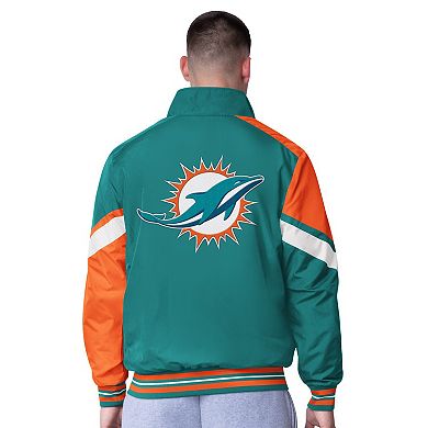 Men's G-III Extreme Aqua Miami Dolphins Strong Arm Reversible Full-Zip Jacket