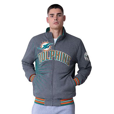 Men's G-III Extreme Aqua Miami Dolphins Strong Arm Reversible Full-Zip Jacket