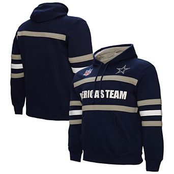 Men's Mitchell & Ness Navy Dallas Cowboys America's Team Head Coach Pullover Hoodie
