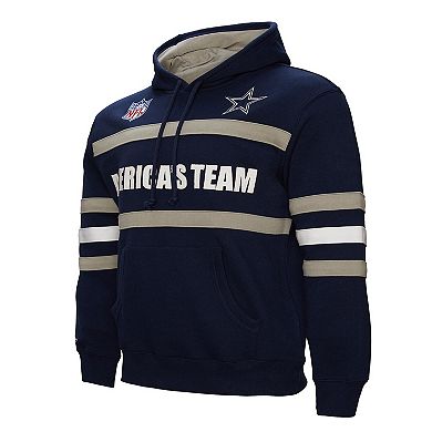 Men's Mitchell & Ness Navy Dallas Cowboys America's Team Head Coach Pullover Hoodie