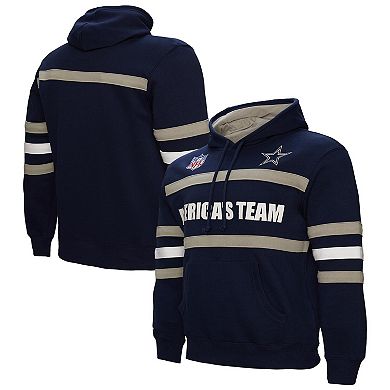 Men's Mitchell & Ness Navy Dallas Cowboys America's Team Head Coach Pullover Hoodie