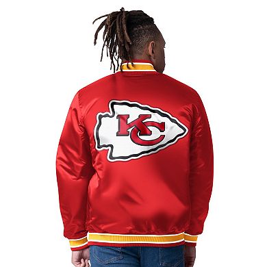 Men's Starter Red/Gold Kansas City Chiefs Closer Reversible Satin Full-Snap Jacket