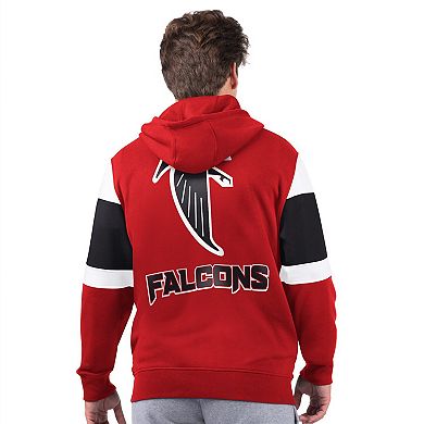 Men's Starter Red Atlanta Falcons Extreme Vintage Logo Full-Zip Hoodie