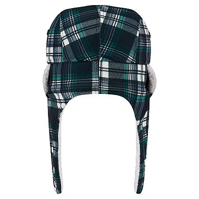 New Era Black New York Jets Sideline Plaid Sherpa Trapper Hat