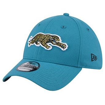 Men's New Era Teal Jacksonville Jaguars Throwback Crawl Standard 39THIRTY Flex Hat