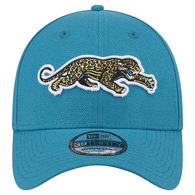 Men's New Era Teal Jacksonville Jaguars Throwback Crawl Standard 39THIRTY Flex Hat