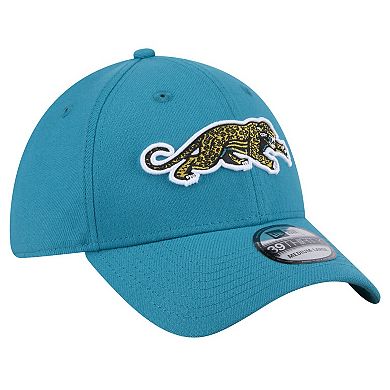 Men's New Era Teal Jacksonville Jaguars Throwback Crawl Standard 39THIRTY Flex Hat