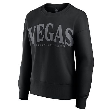 Women's Fanatics Black Vegas Golden Knights Elements Flow Pullover Sweatshirt