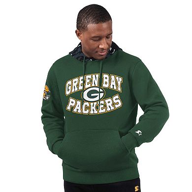 Men's Starter Green Green Bay Packers Thursday Night Gridiron Pullover Hoodie